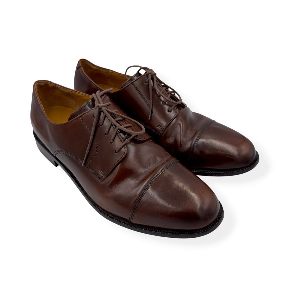 Cole Haan Air Carter Cap Toe Oxford Dress Shoes Brown Men's Size 12 M Lace Up